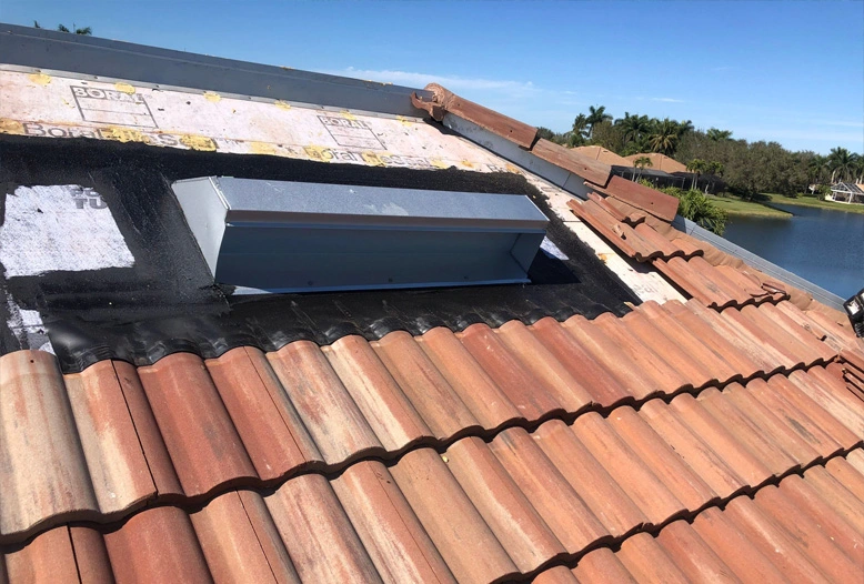 broken roof needing repair