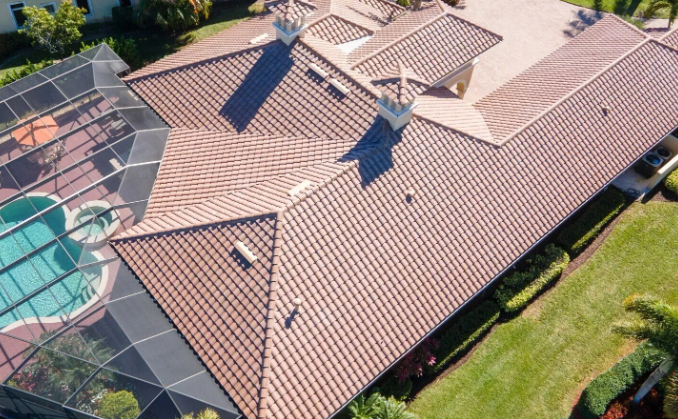 Brown and earth-tone roofs